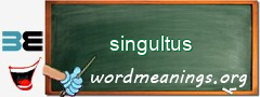 WordMeaning blackboard for singultus